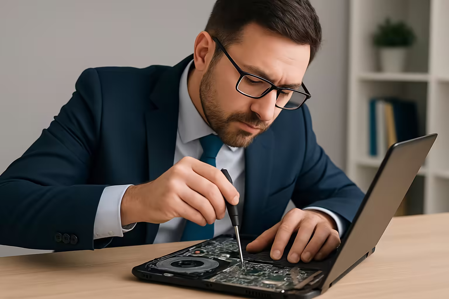 DIY ITAD carries significant risks A business man refurbishing his own technology - the hidden dangers of DIY IT asset disposition